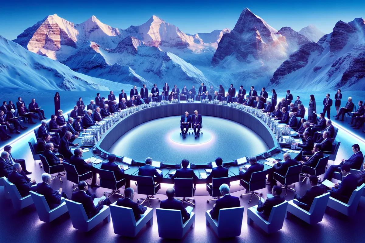 Participants à un forum économique examinent les chaînes mondiales de puces et de données.
