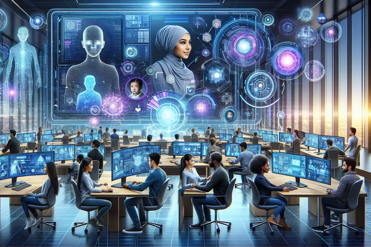 Des étudiants de Paris-Saclay analysent ensemble les réponses d’un outil d’intelligence artificielle.