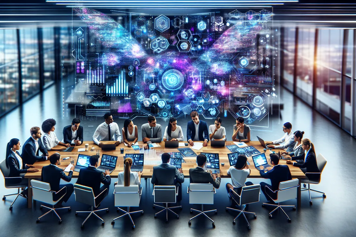 Des équipes d’entreprise étudient l’intégration d’une IA générative dans leurs flux de travail.