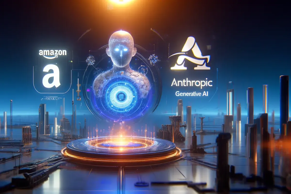 Des ingénieurs devant des serveurs et des interfaces symbolisant une alliance ouverte dans l’IA générative.