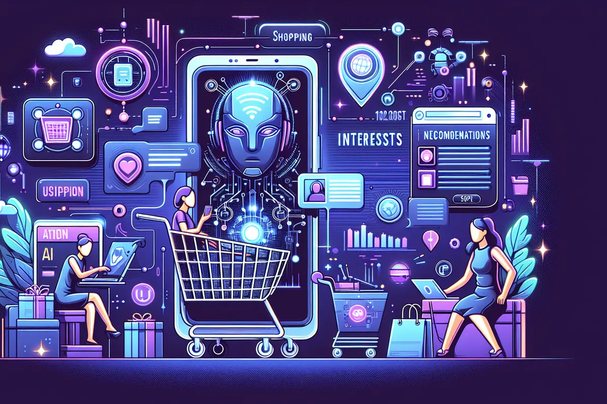 Une personne consulte sur son téléphone des recommandations de produits personnalisées selon ses centres d’intérêt.