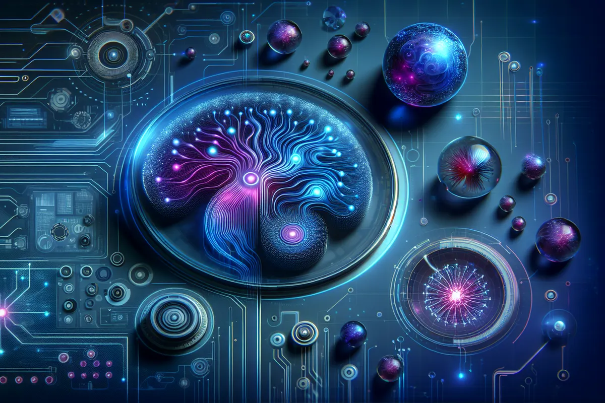 Schéma de circuits internes d’un modèle de langage étudié par une chercheuse en laboratoire