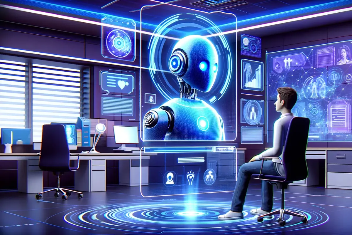 Candidate répondant à un chatbot de recrutement, sous la supervision d’une recruteuse en entreprise