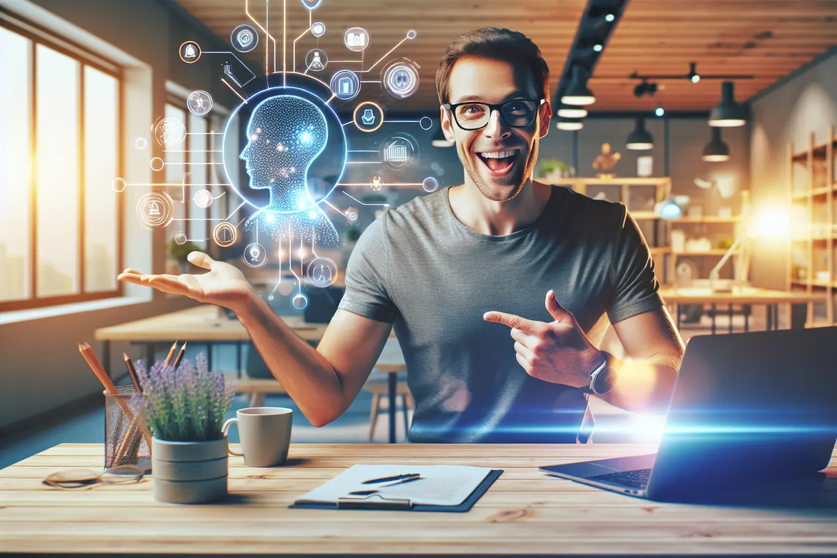 Un utilisateur supervise une IA qui interagit avec une interface informatique dans un environnement isolé.