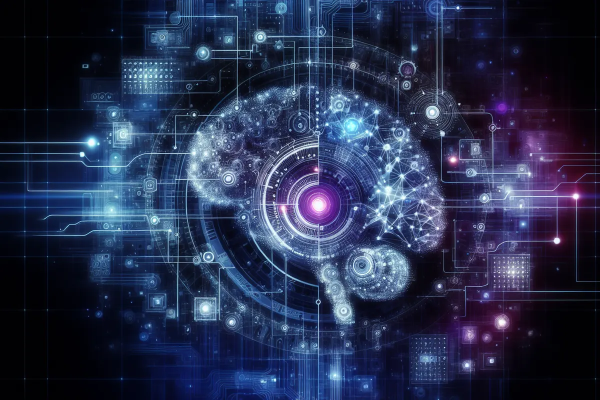 Une personne observe les étapes de calcul et les données qu’un système d’intelligence artificielle analyse.