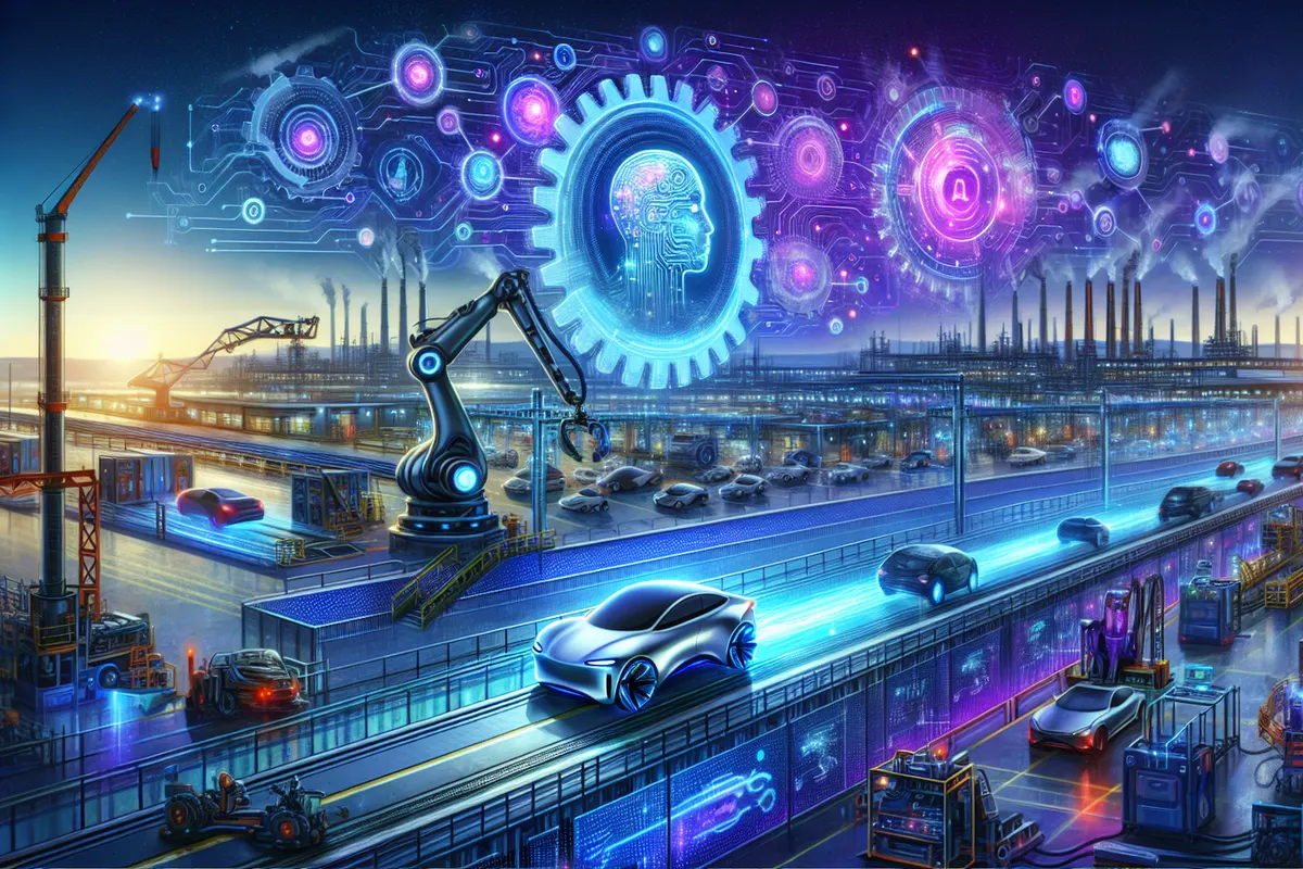 Ingénieur examinant du code assisté par IA dans un laboratoire de logiciels automobiles Valeo