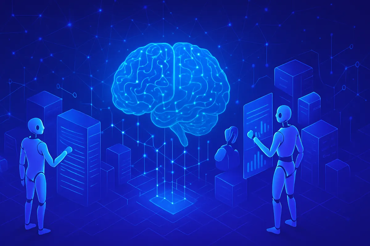 Une équipe examine les actions d’un agent IA connecté à des données et soumis à validation humaine.