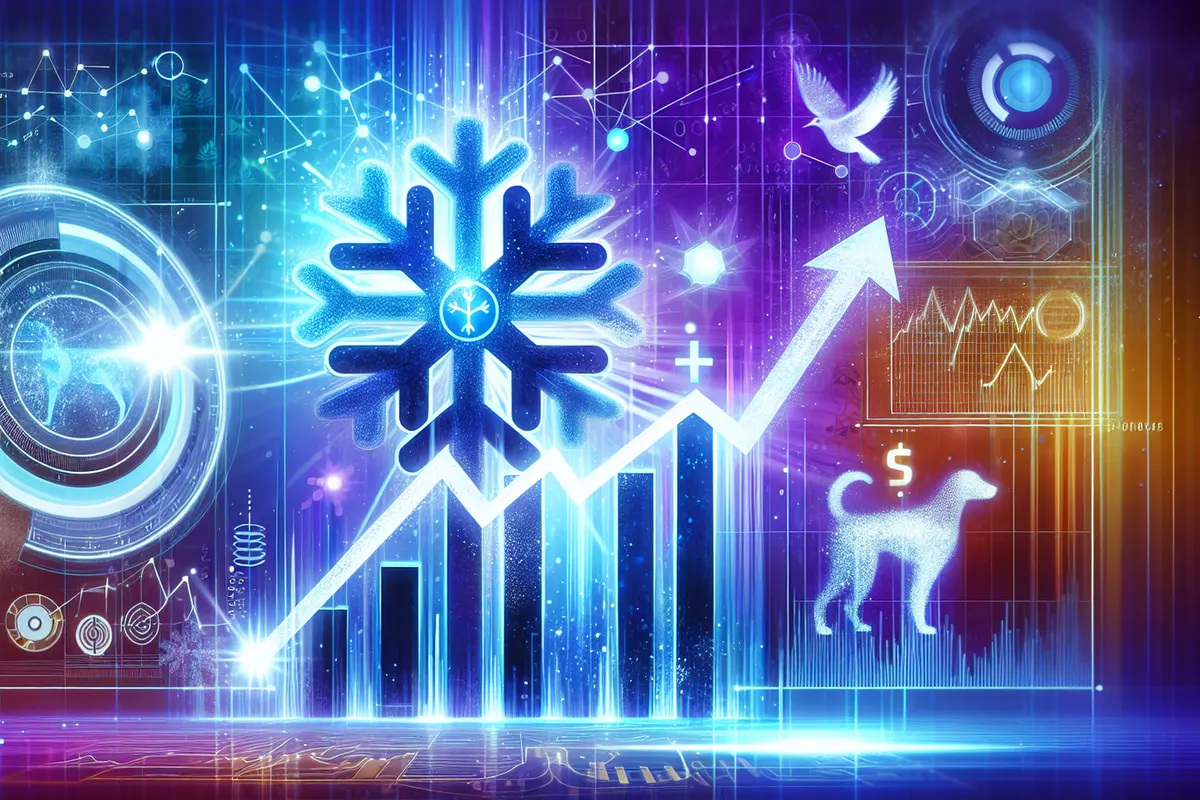 Analyste observant des graphiques contrastés liés aux entreprises Palantir, SoundHound et Snowflake.