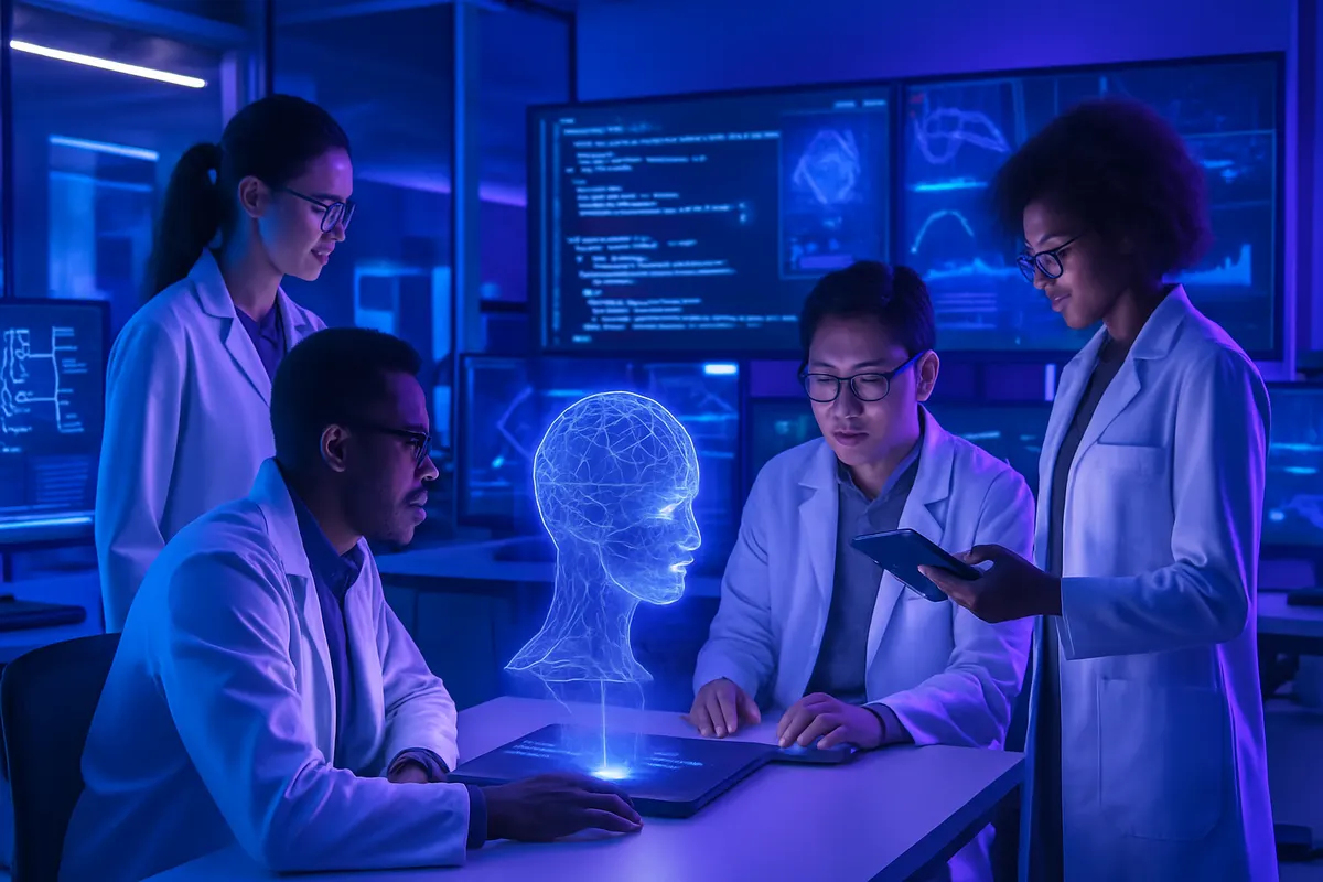 Des bras robotisés réalisent des expériences de matériaux dans un laboratoire autonome piloté par IA.