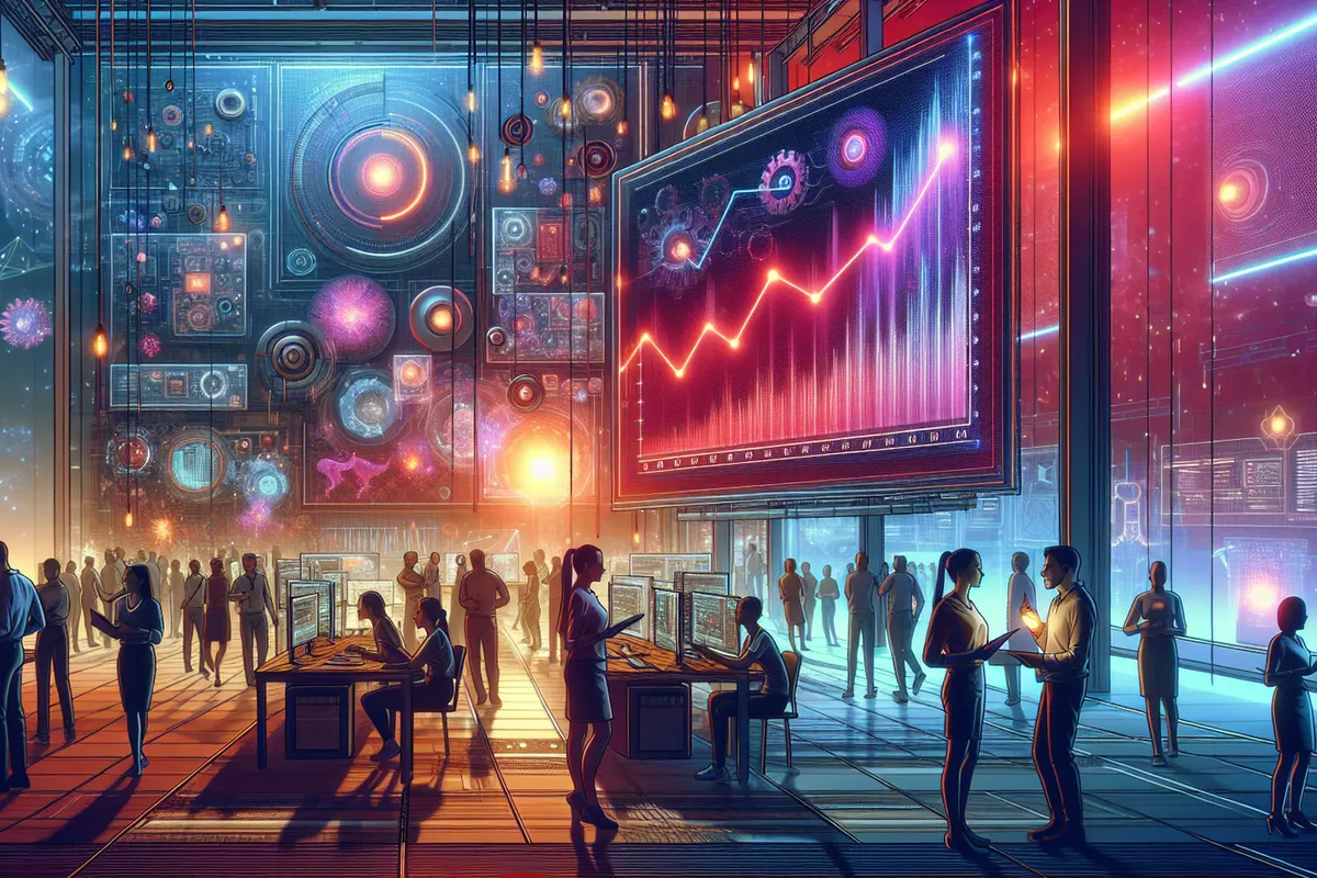 Ingénieur devant des serveurs comparant les besoins de calcul de grands modèles d’intelligence artificielle