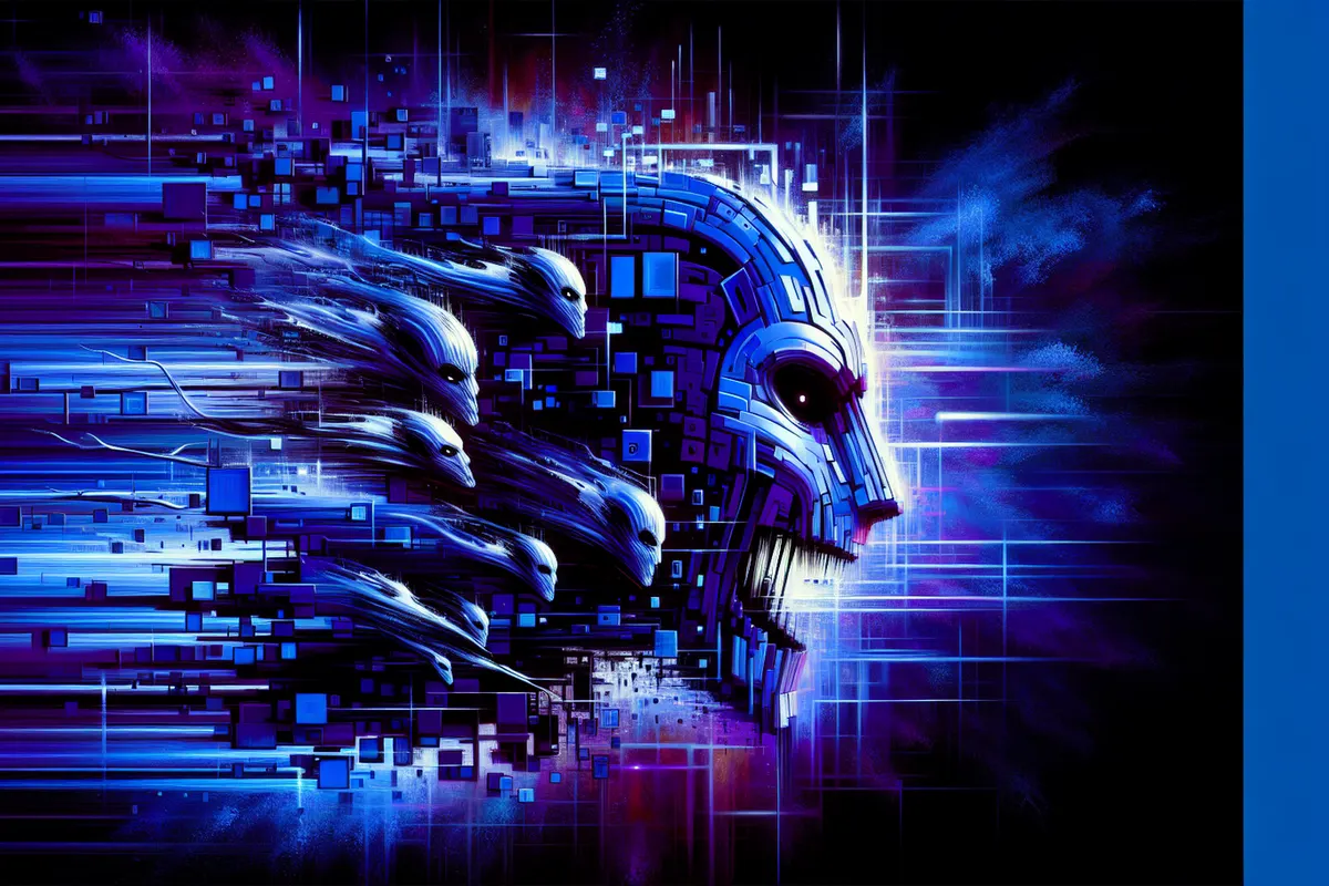 Personne signalant sur son téléphone une image truquée générée par intelligence artificielle.