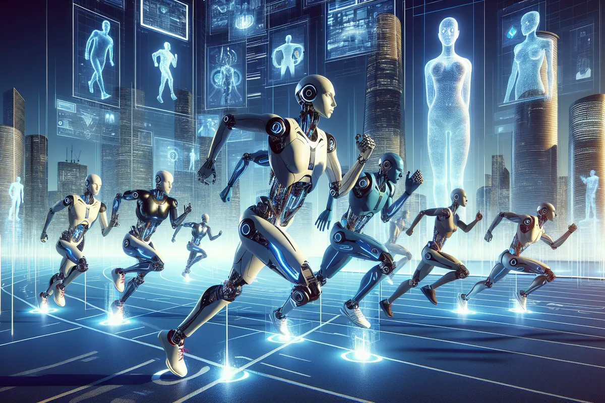 Des robots humanoïdes accompagnés d’ingénieurs sur un parcours de semi-marathon à Pékin
