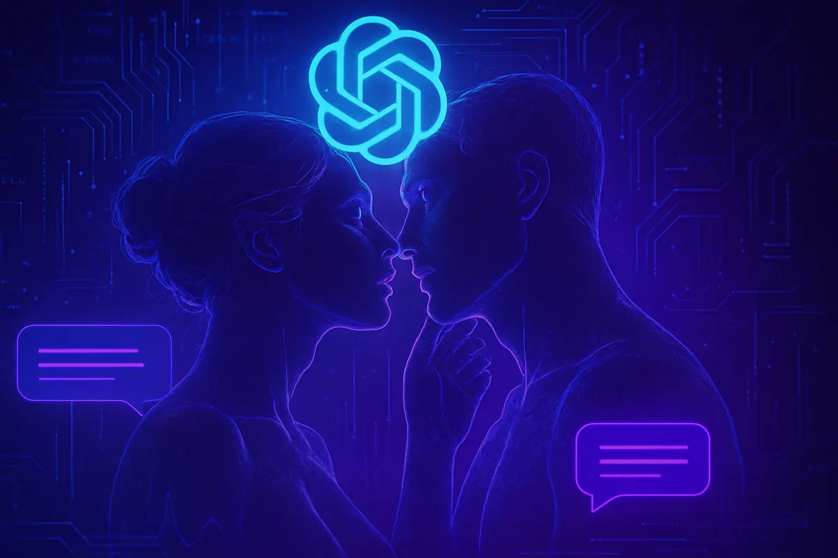 Un adulte face à un ordinateur, illustrant les enjeux de confidentialité des conversations intimes avec une IA.