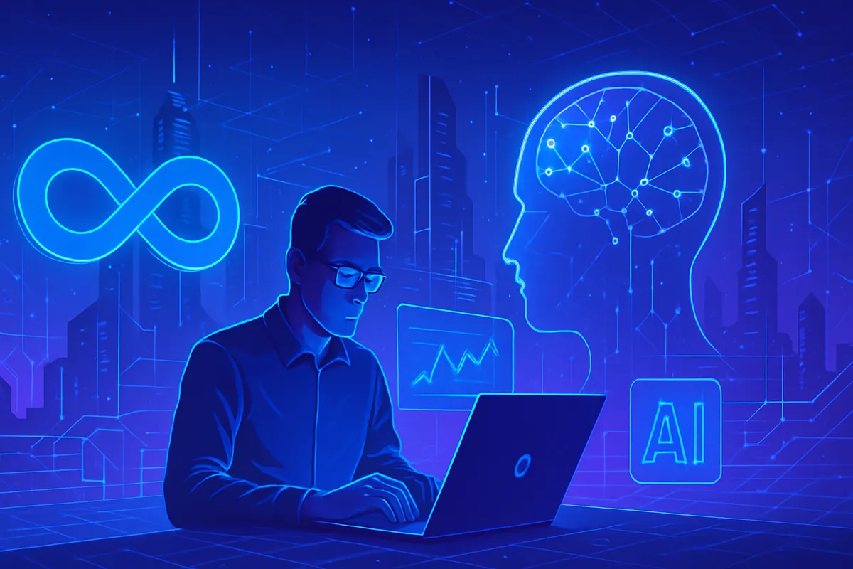 Une équipe DevOps analyse du code, des alertes de sécurité et le déploiement d’une application cloud.