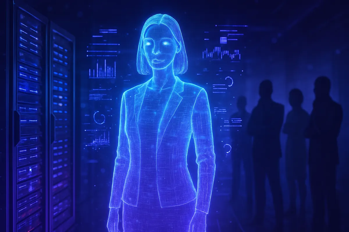 Des agents examinent des dossiers de marchés publics avec l’aide d’une interface d’intelligence artificielle.