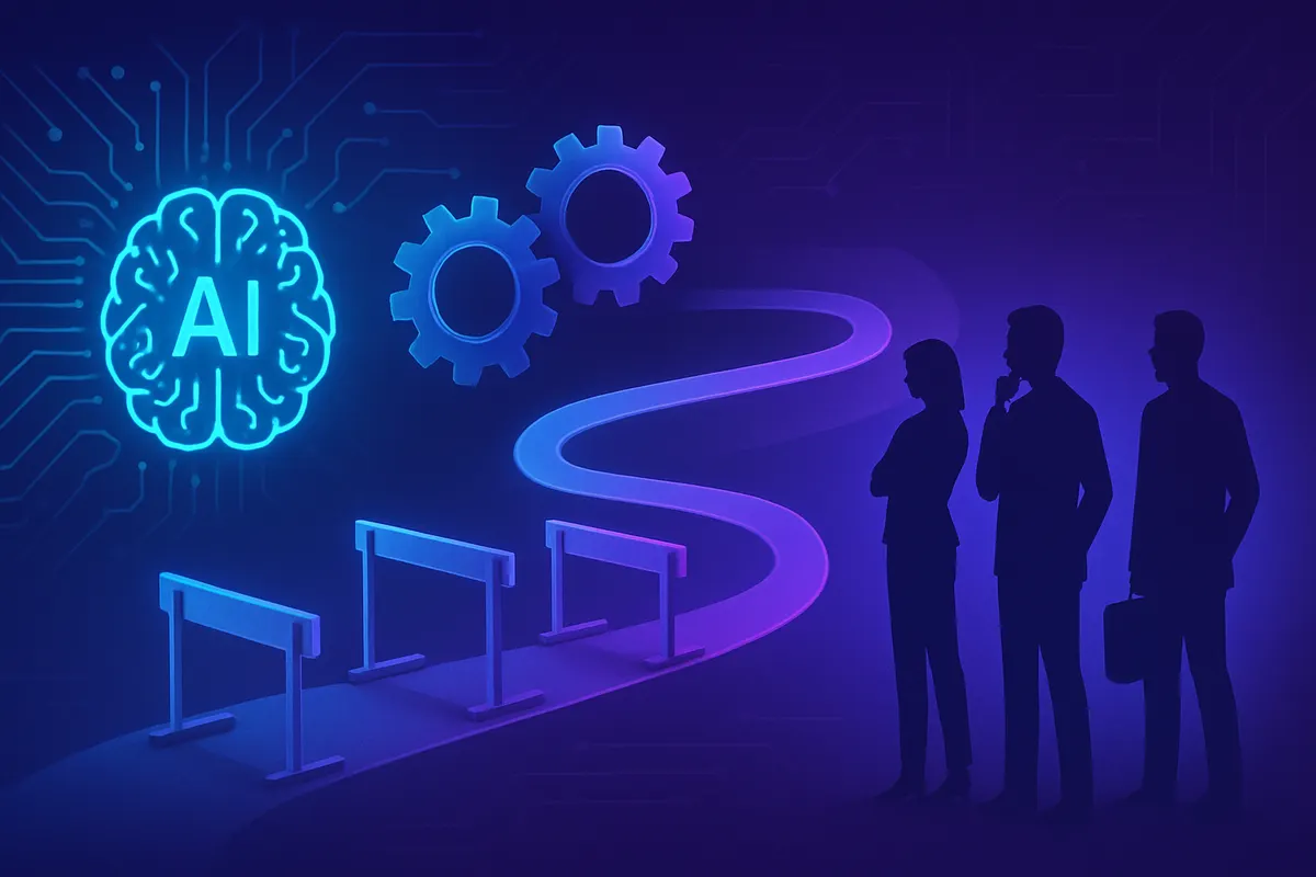 Une équipe analyse des flux de données et des processus pour déployer l’intelligence artificielle en entreprise.