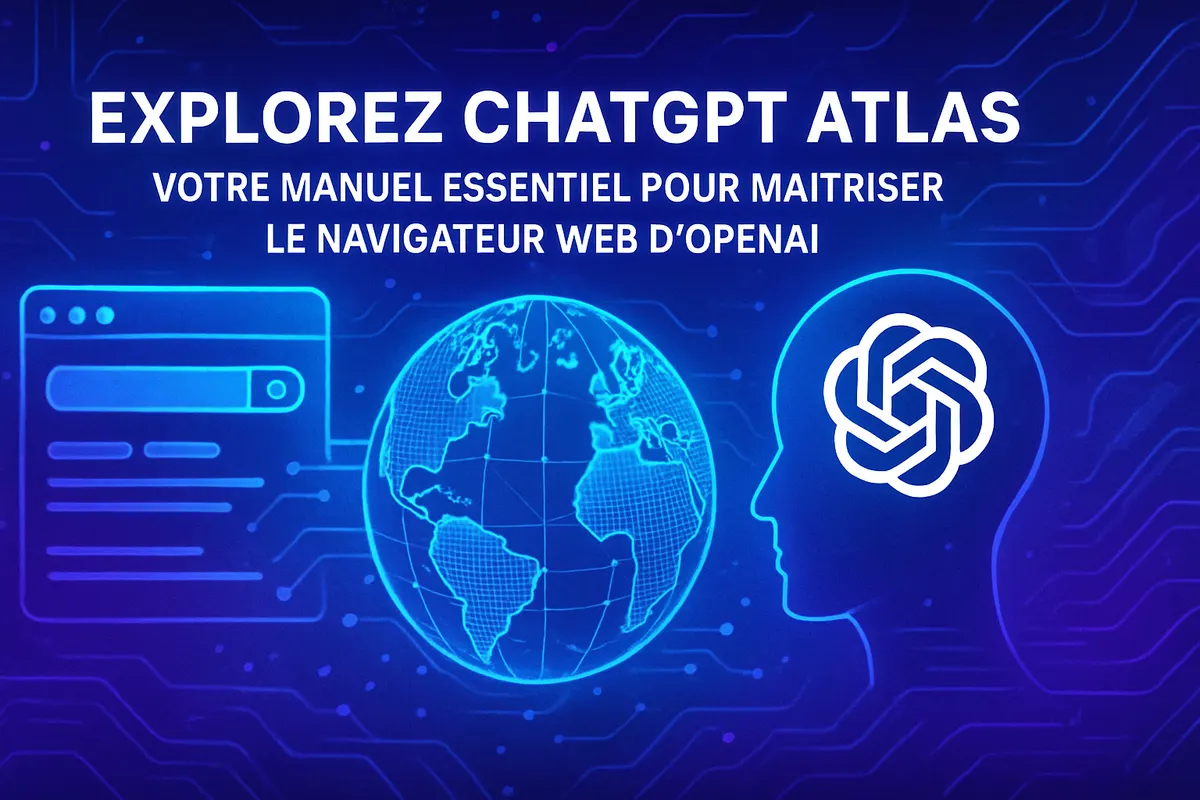 Ordinateur portable affichant un navigateur avec assistant conversationnel intégré et texte sélectionné.