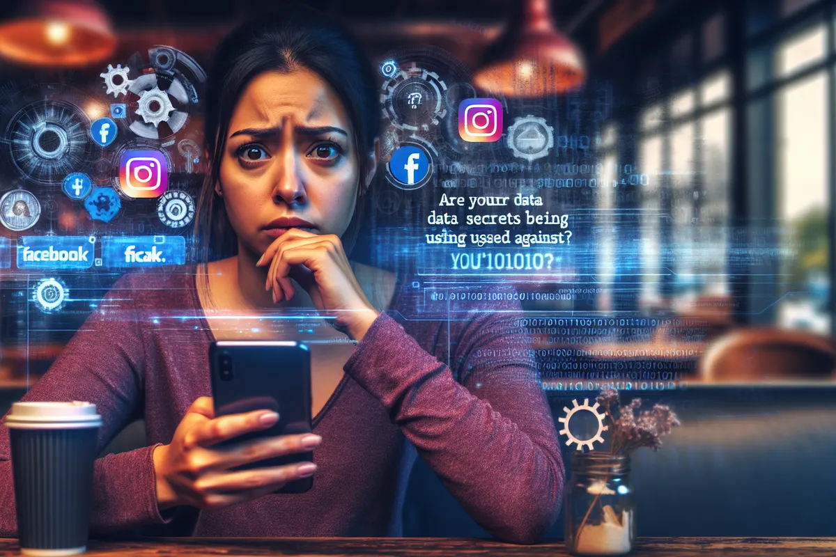 Une personne consulte les paramètres de confidentialité d’un réseau social sur son smartphone.