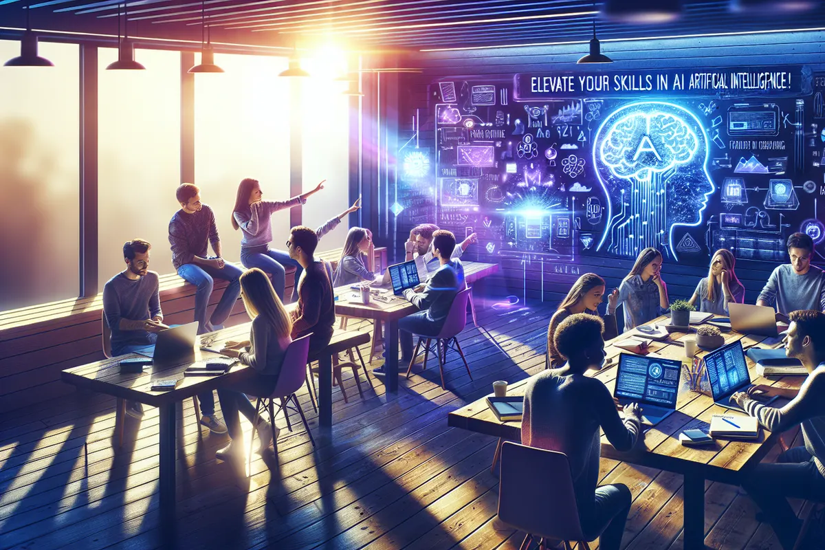 Des professionnels suivent une formation pratique sur les usages de l’intelligence artificielle au travail.