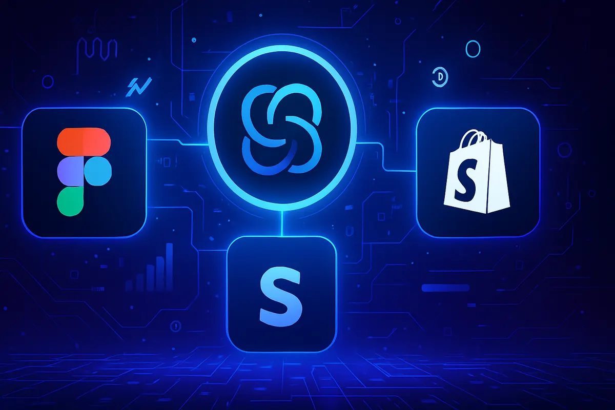Un terminal relié à une maquette d’interface, un paiement en ligne et une boutique e-commerce.