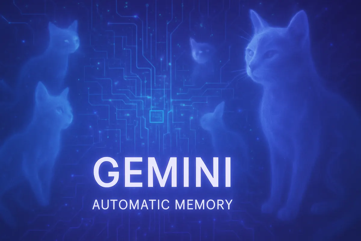 Illustration d’un utilisateur de Gemini entre mémoire personnalisée et conversation temporaire supprimée après 72 heures.