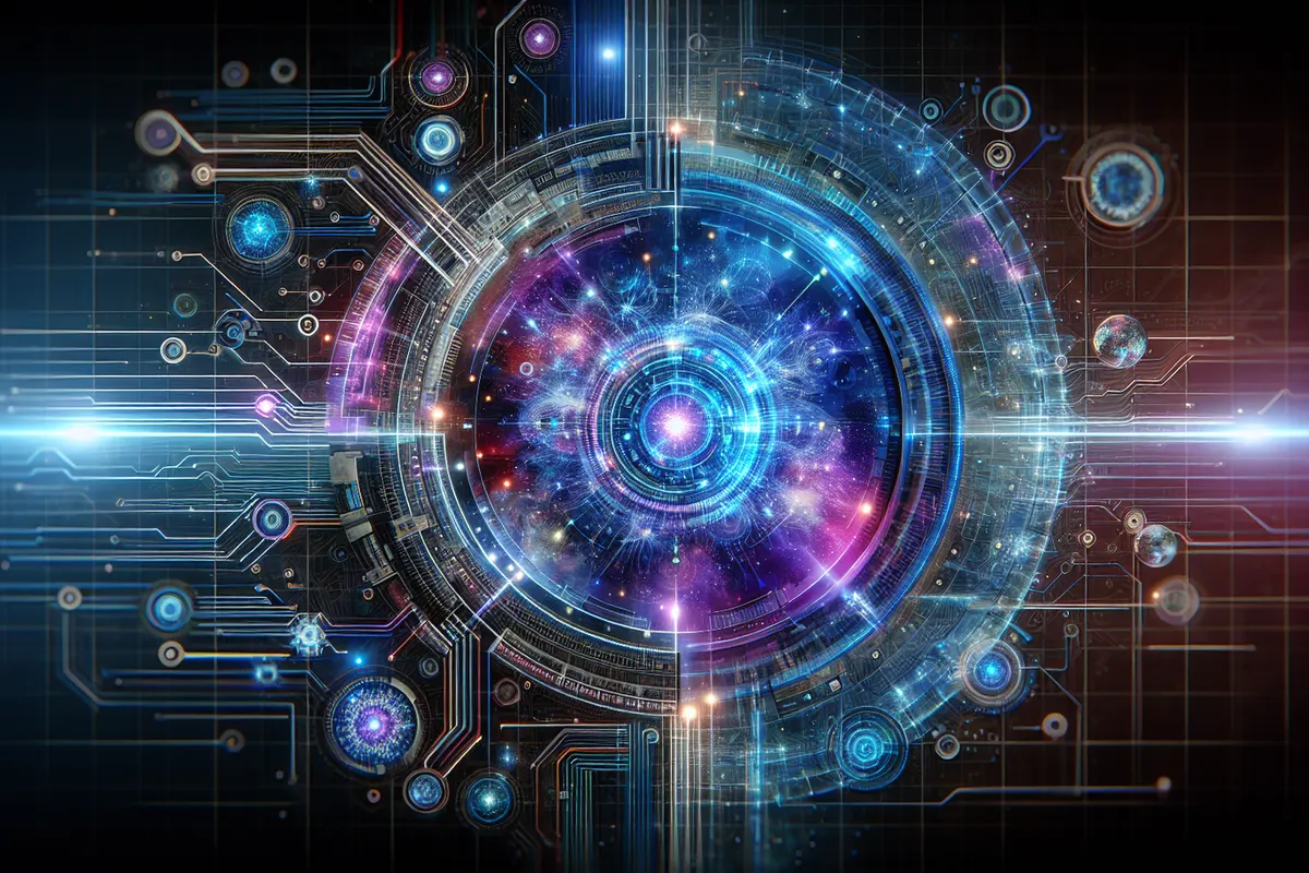 Développeur testant une IA multimodale qui analyse un document et une image sur son ordinateur.