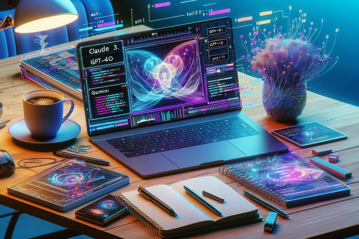Développeur comparant plusieurs réponses d’assistants IA dans un éditeur de code sur son écran.