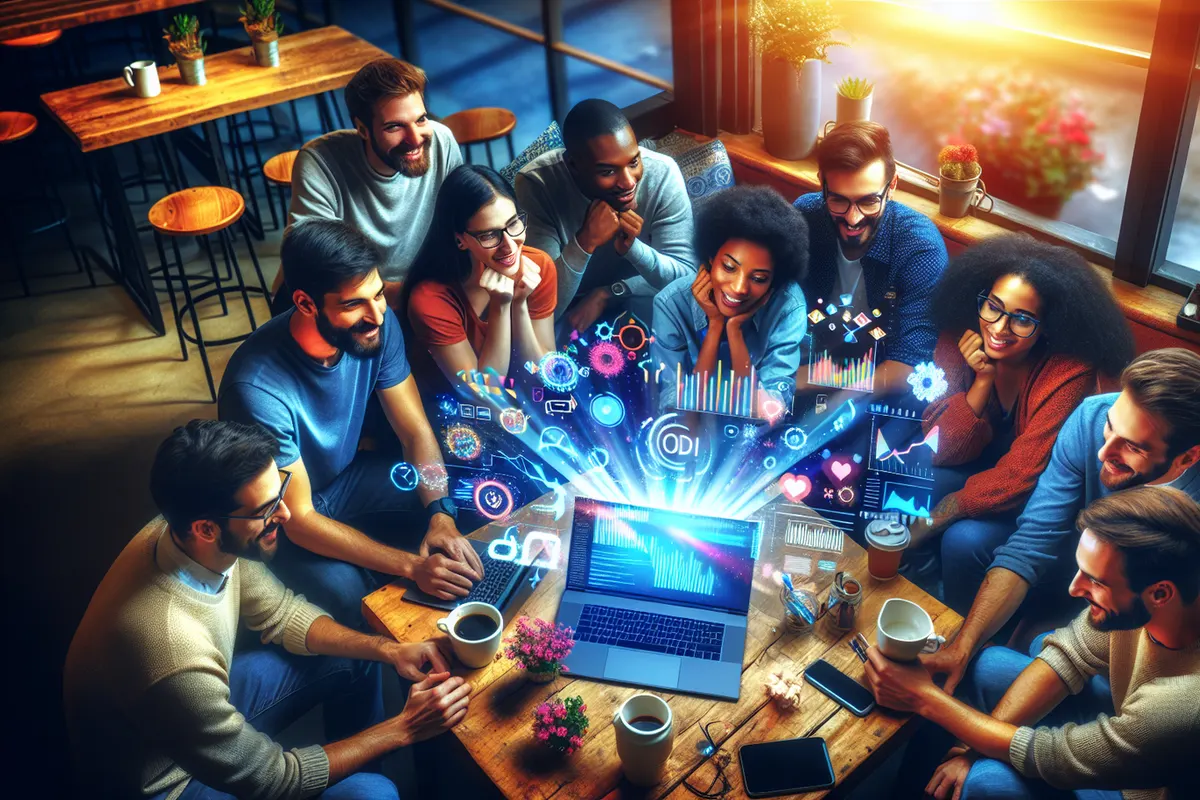 Développeur utilisant un assistant d’intelligence artificielle open source pour analyser du code.
