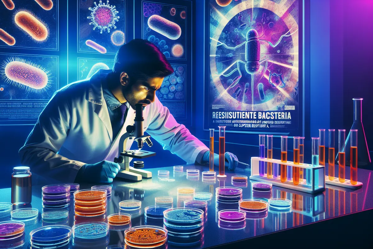 Des chercheurs analysent des cultures bactériennes et des échantillons de sol contre l’antibiorésistance.