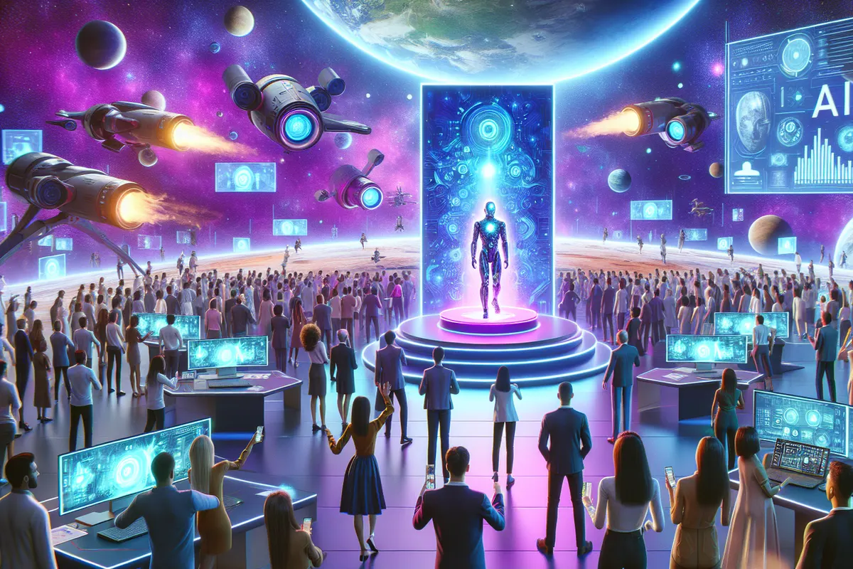 Interface illustrant la création d’agents IA tokenisés et reliés à un réseau blockchain décentralisé.