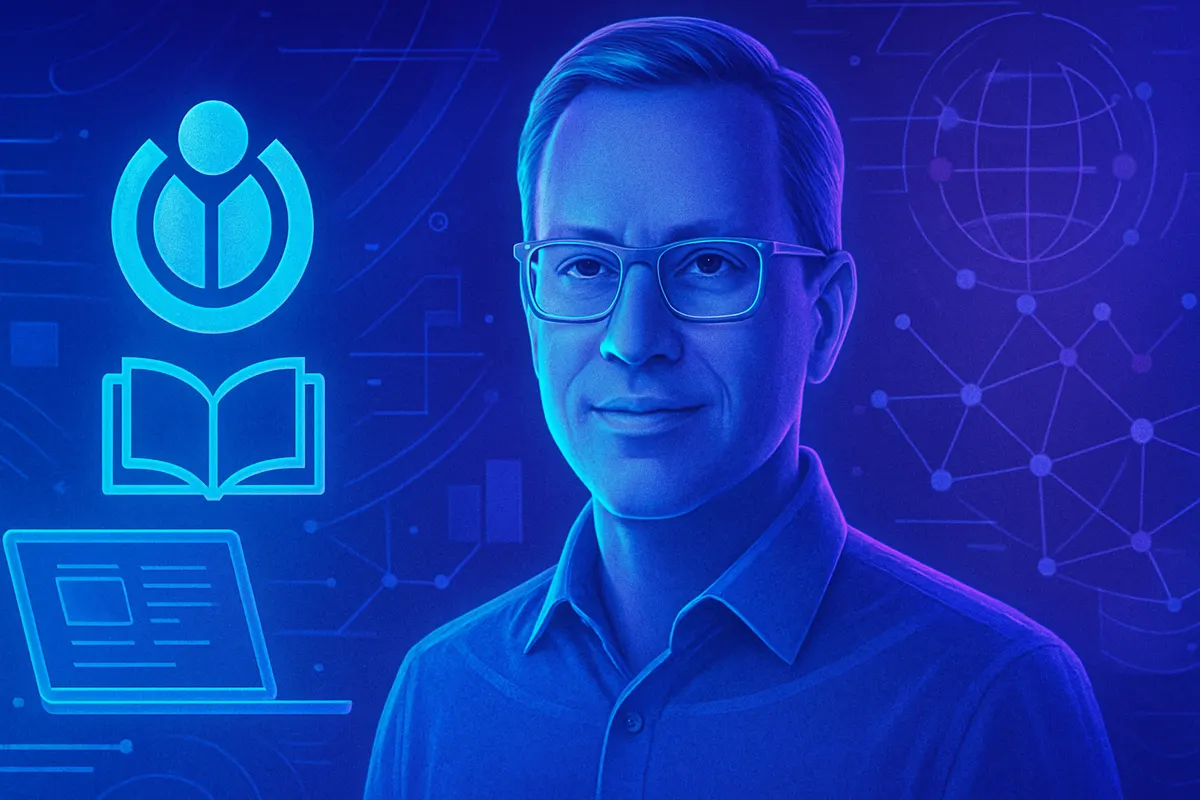 Un bénévole vérifie des contenus encyclopédiques reliés à des services de données pour l’intelligence artificielle.