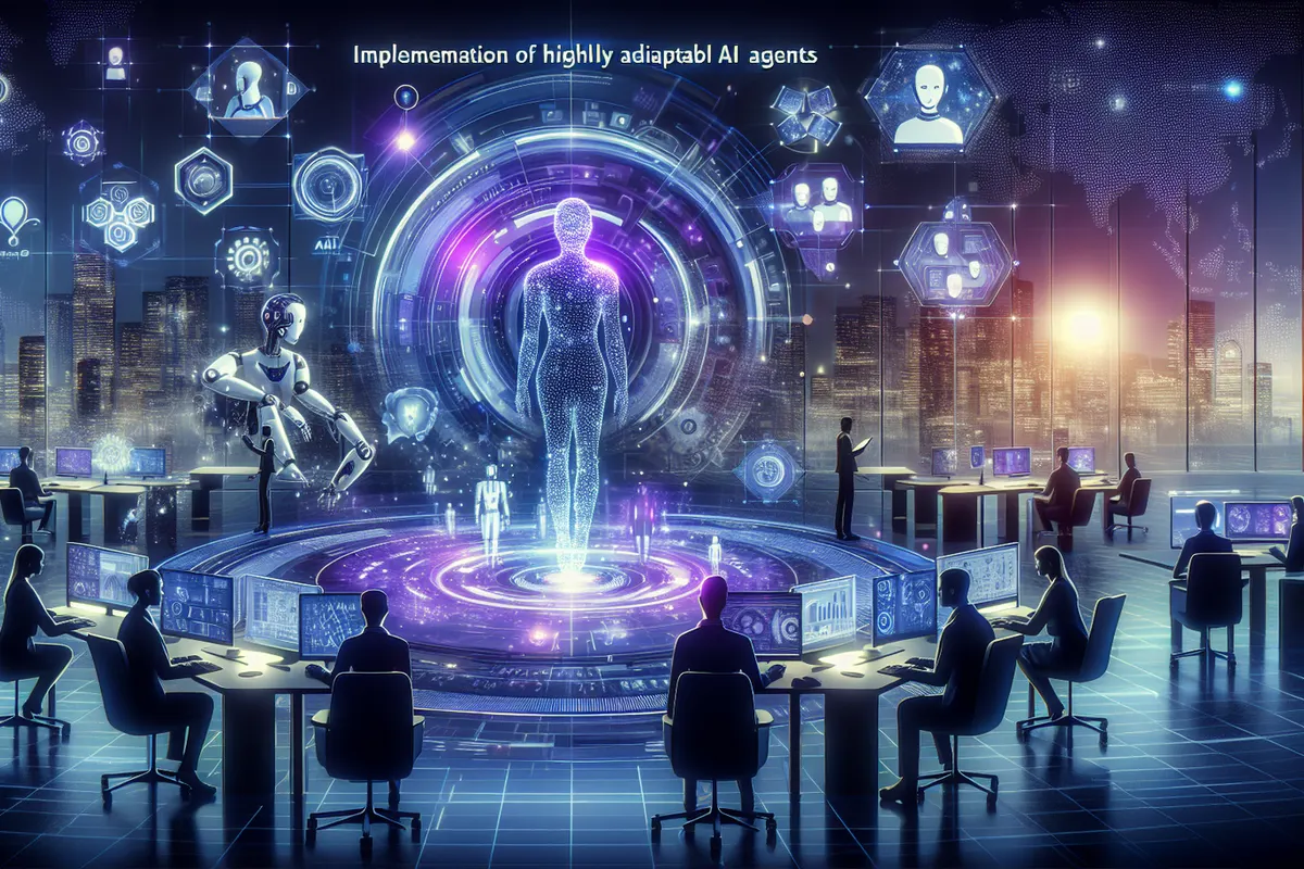 Deux employés consultent un tableau de bord CRM assisté par un agent d’intelligence artificielle.