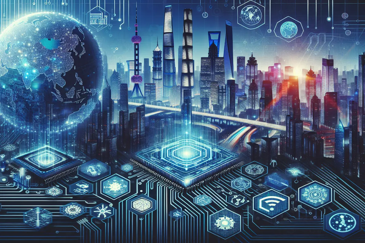 Salon technologique chinois réunissant voiture électrique, conduite autonome et studio virtuel alimenté par l’IA