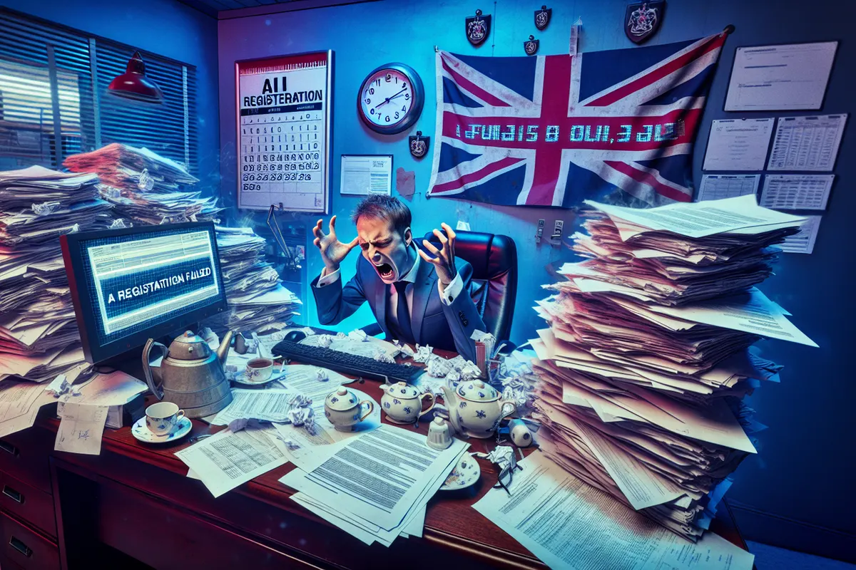 Une agente consulte un registre numérique d’outils d’IA utilisés dans plusieurs services publics britanniques.