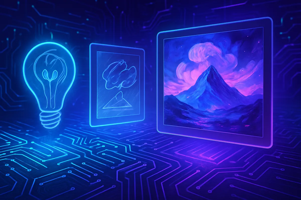 Une personne compose un tableau d’inspiration numérique mêlant images, idées de décoration et variantes générées par IA.