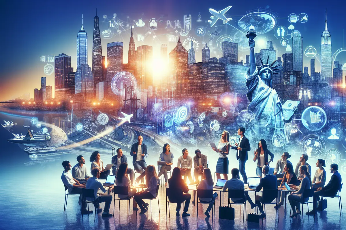 Des chercheurs et ingénieurs devant des infrastructures de calcul et une carte numérique de l’Europe.