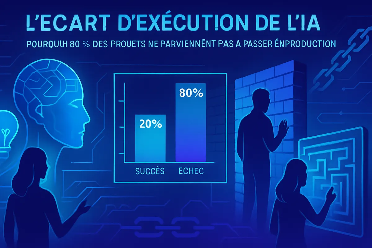 Des équipes d’entreprise coordonnent le déploiement d’un projet d’intelligence artificielle sur un tableau de suivi centralisé.