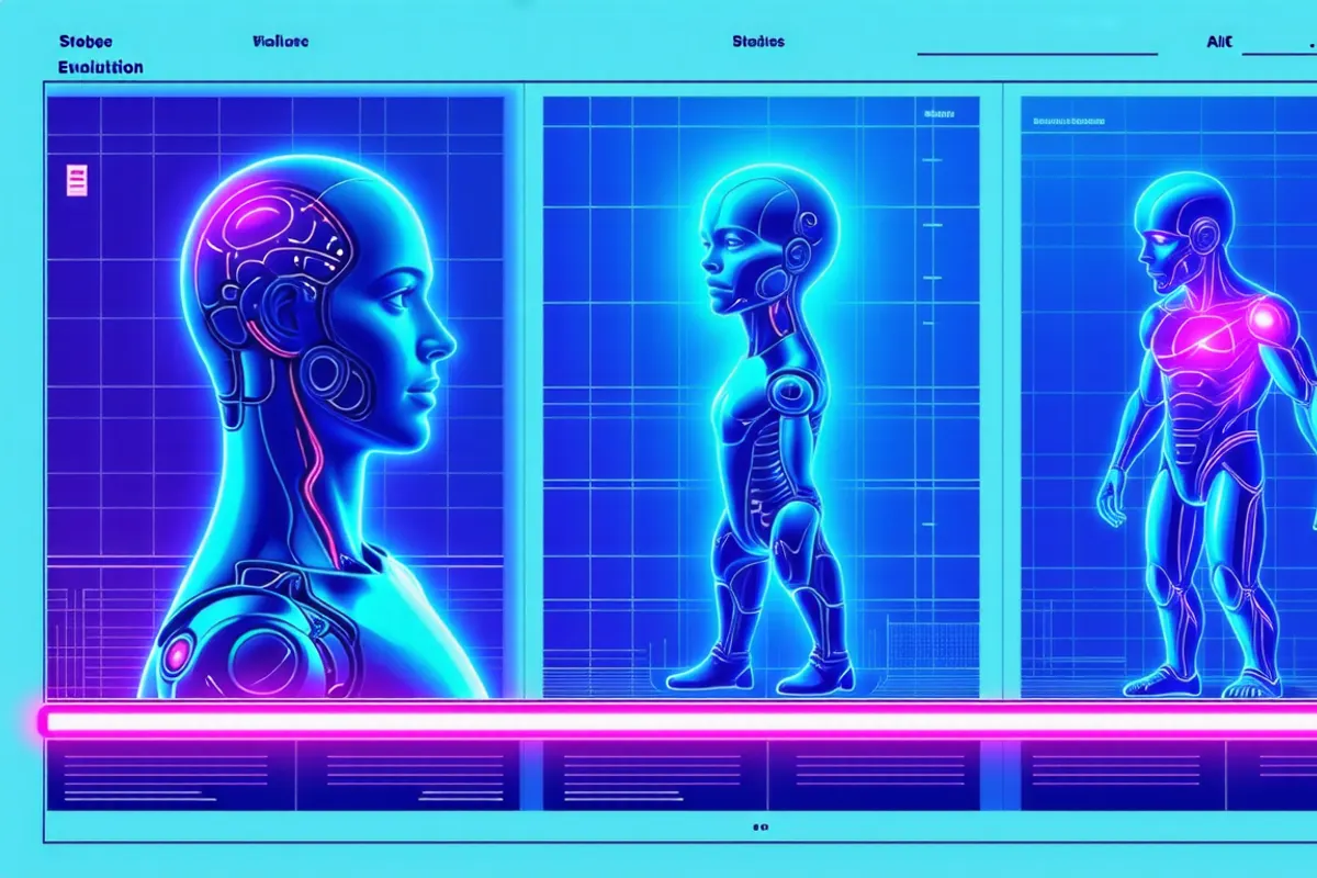 Personnes utilisant une interface immersive, devant un réseau mondial symbolisant l’évolution de l’IA.