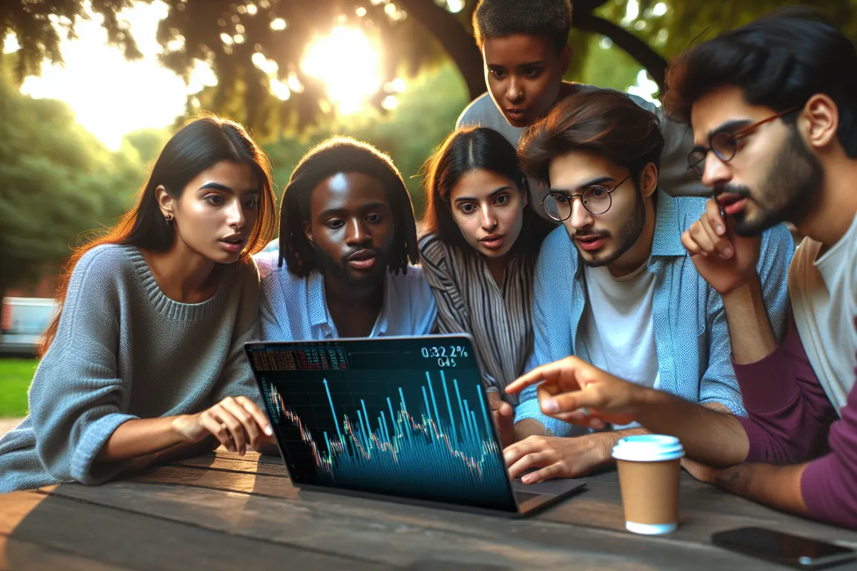 Analyste comparant l’évolution d’une action et des données de gestion de la relation client.
