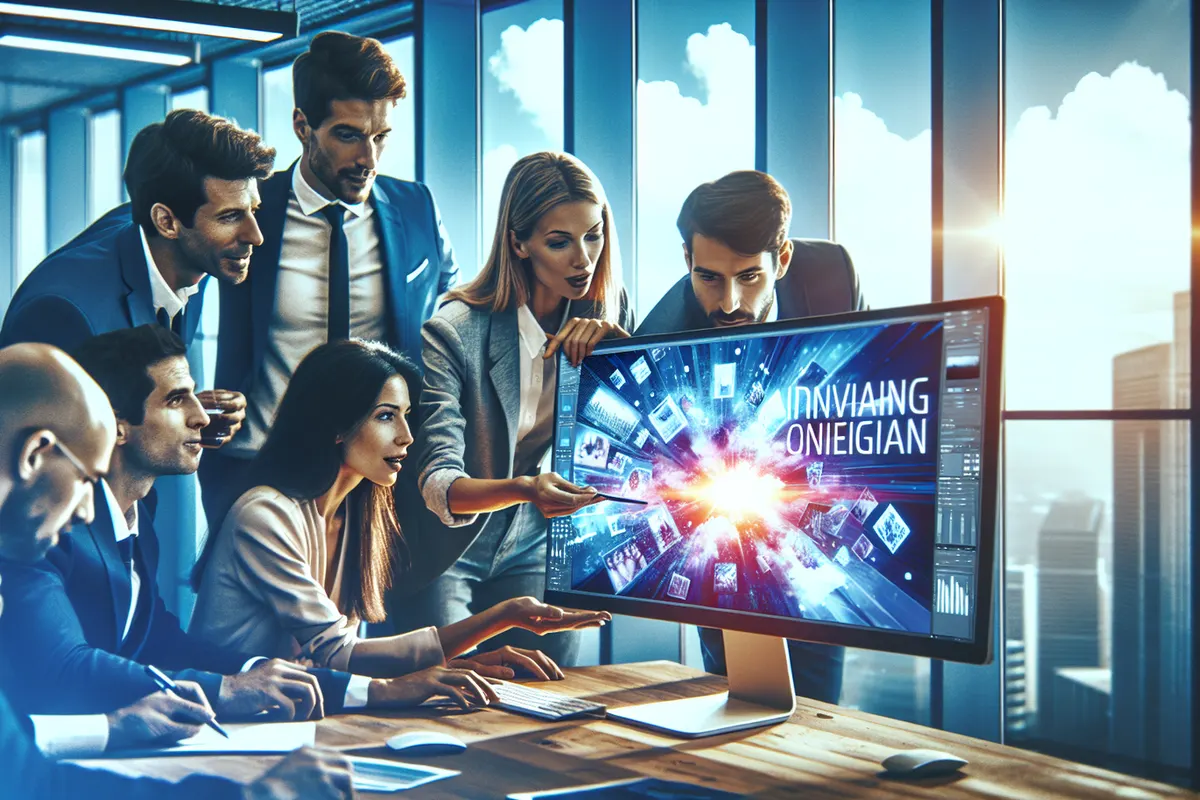 Une professionnelle compare plusieurs propositions de visuels générés par IA pour une campagne de communication.