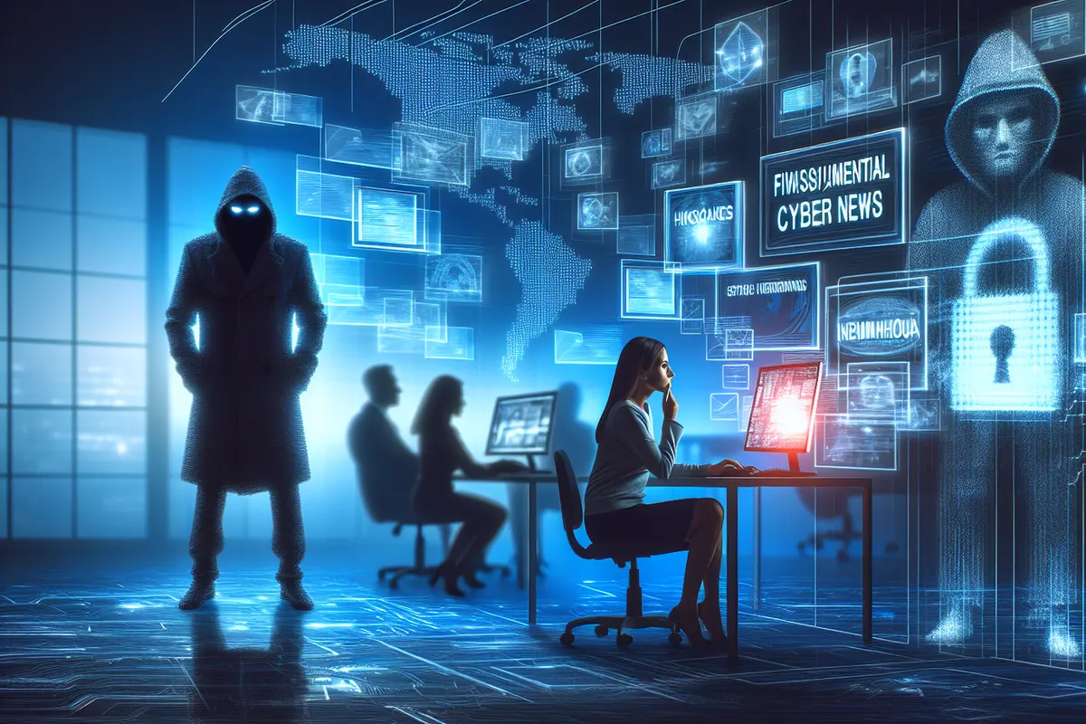Une équipe de cybersécurité surveille des alertes réseau autour d’un responsable de la sécurité informatique.