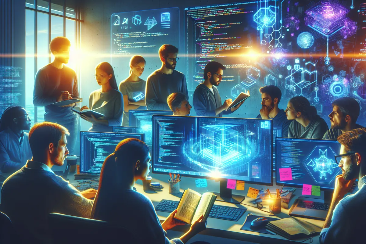Une équipe examine la documentation et le déploiement sécurisé d’un modèle d’intelligence artificielle ouvert.