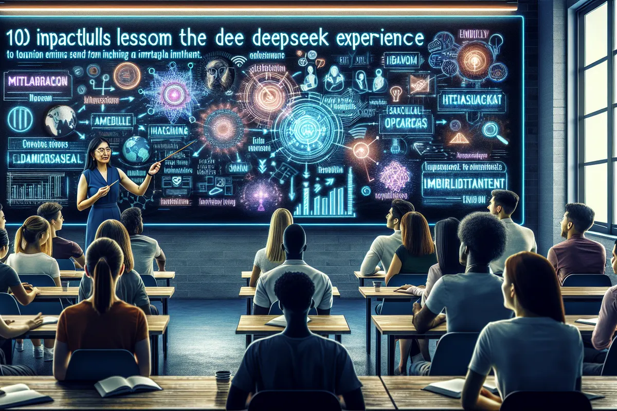Des chercheurs en intelligence artificielle travaillent devant des ordinateurs dans un laboratoire équipé de serveurs.