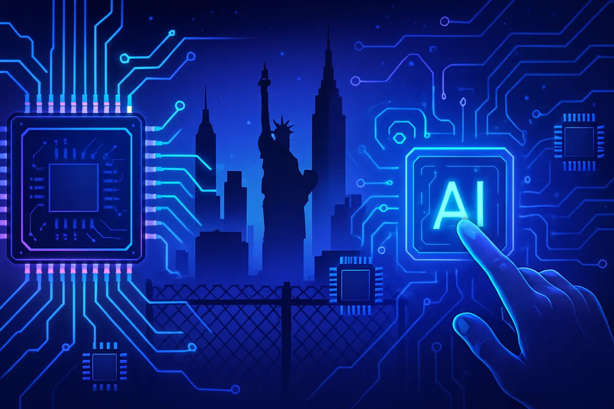 Des puces avancées et des serveurs illustrent les contrôles américains sur les technologies d’IA.