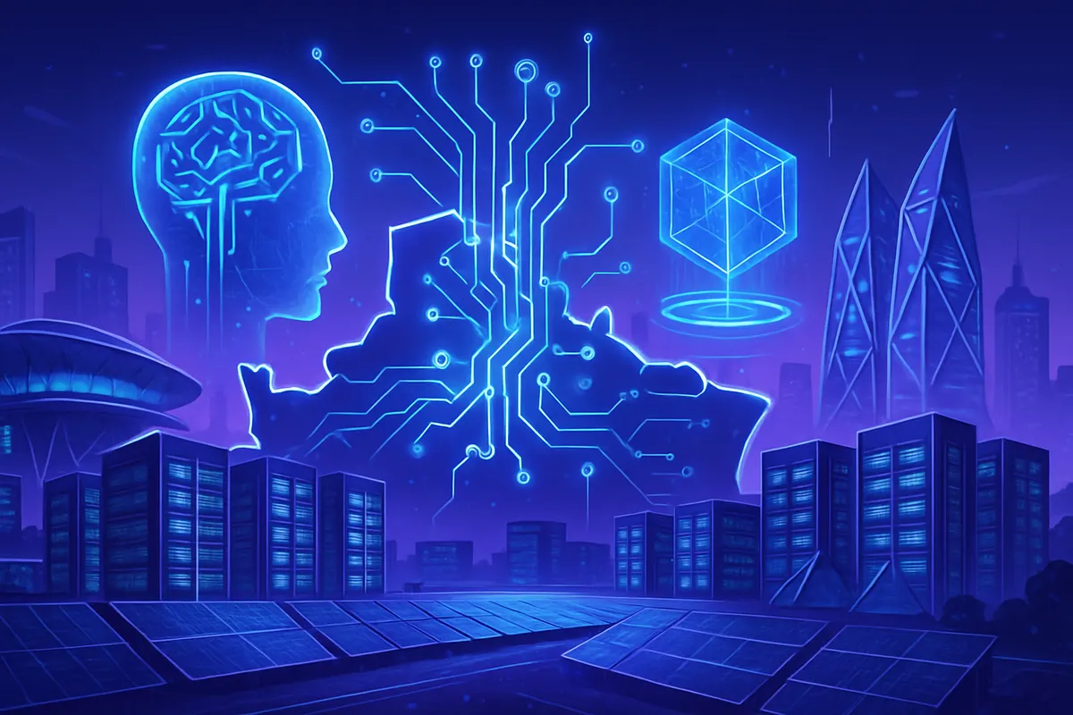 Ancienne base aérienne reconvertie en campus de data centers dédié à l’intelligence artificielle.