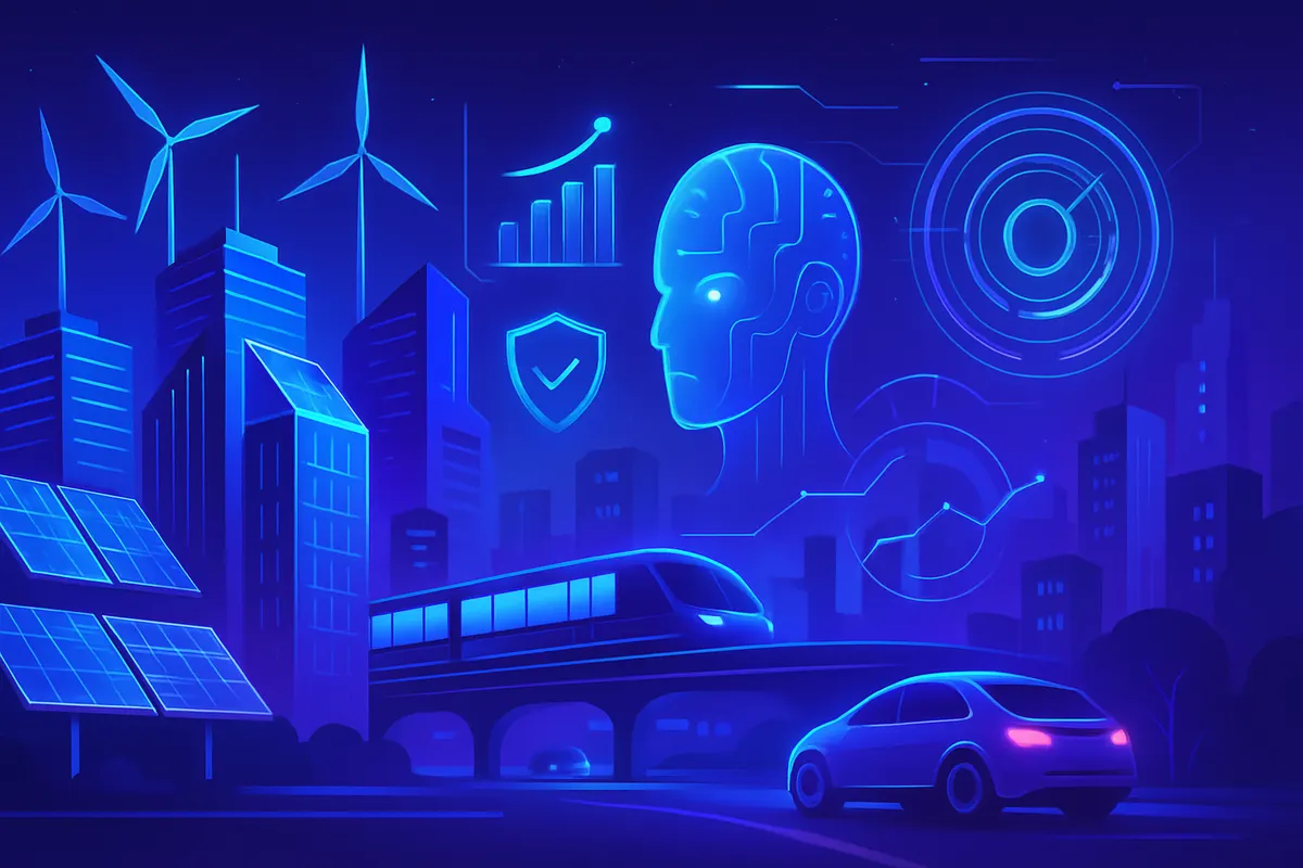 Des opérateurs analysent les données d’un réseau électrique intelligent dans un centre de supervision.
