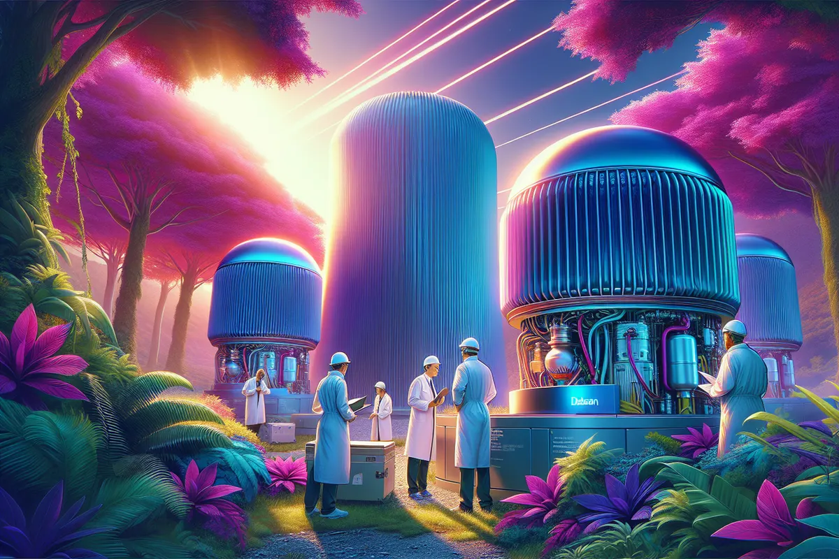 Un centre de données relié à une installation de petits réacteurs nucléaires modulaires.