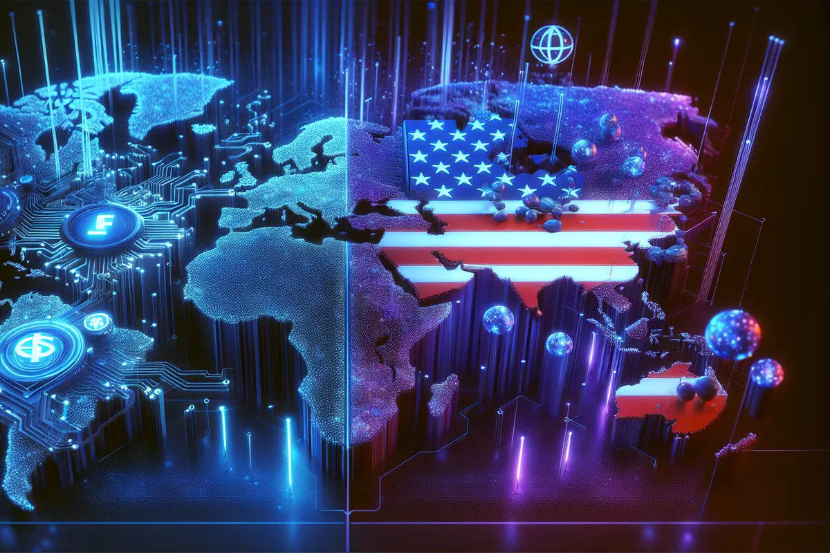 Des experts européens planifient des infrastructures d’intelligence artificielle autour d’une carte de l’Europe.
