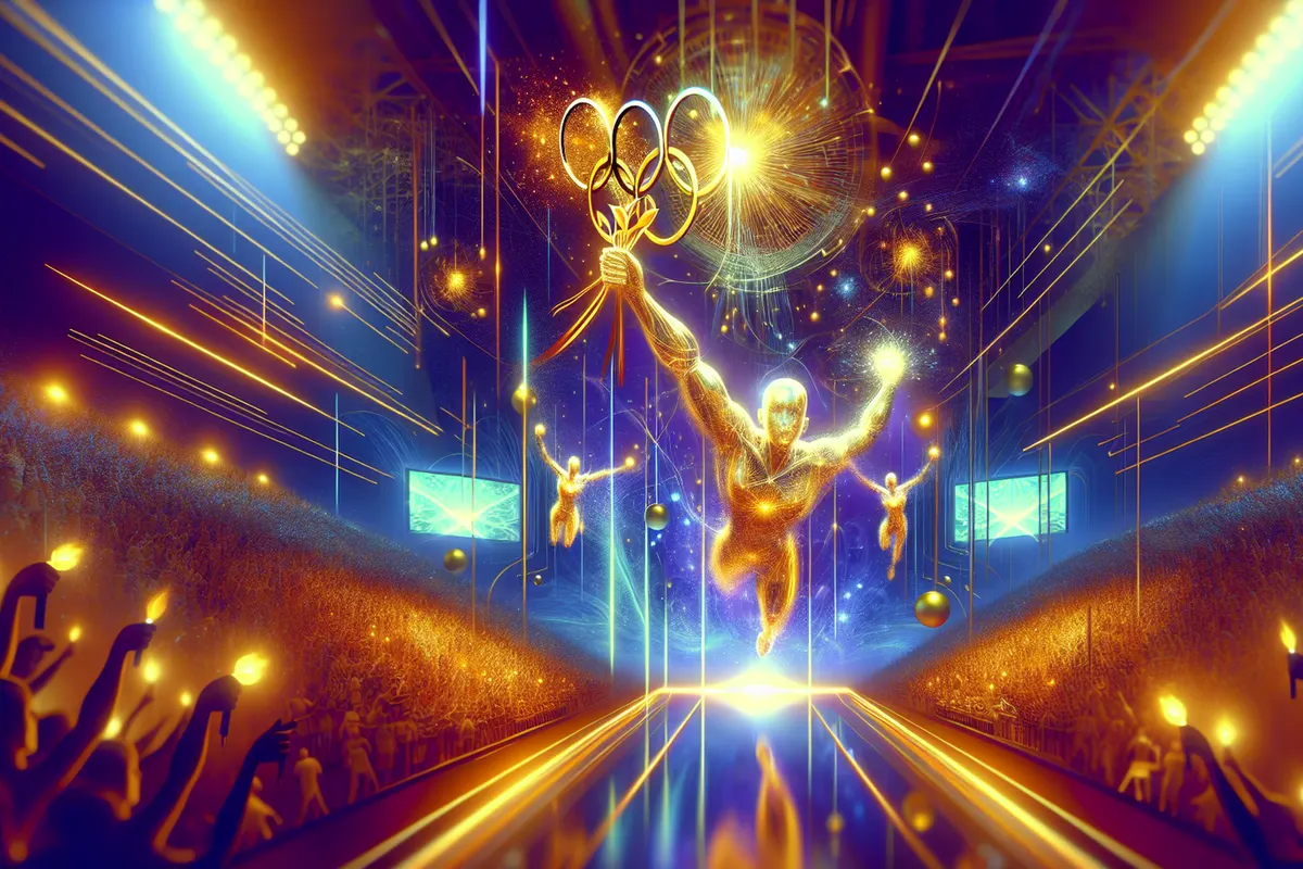 Tableau de géométrie olympique et écran montrant les étapes logiques d’une démonstration assistée par IA
