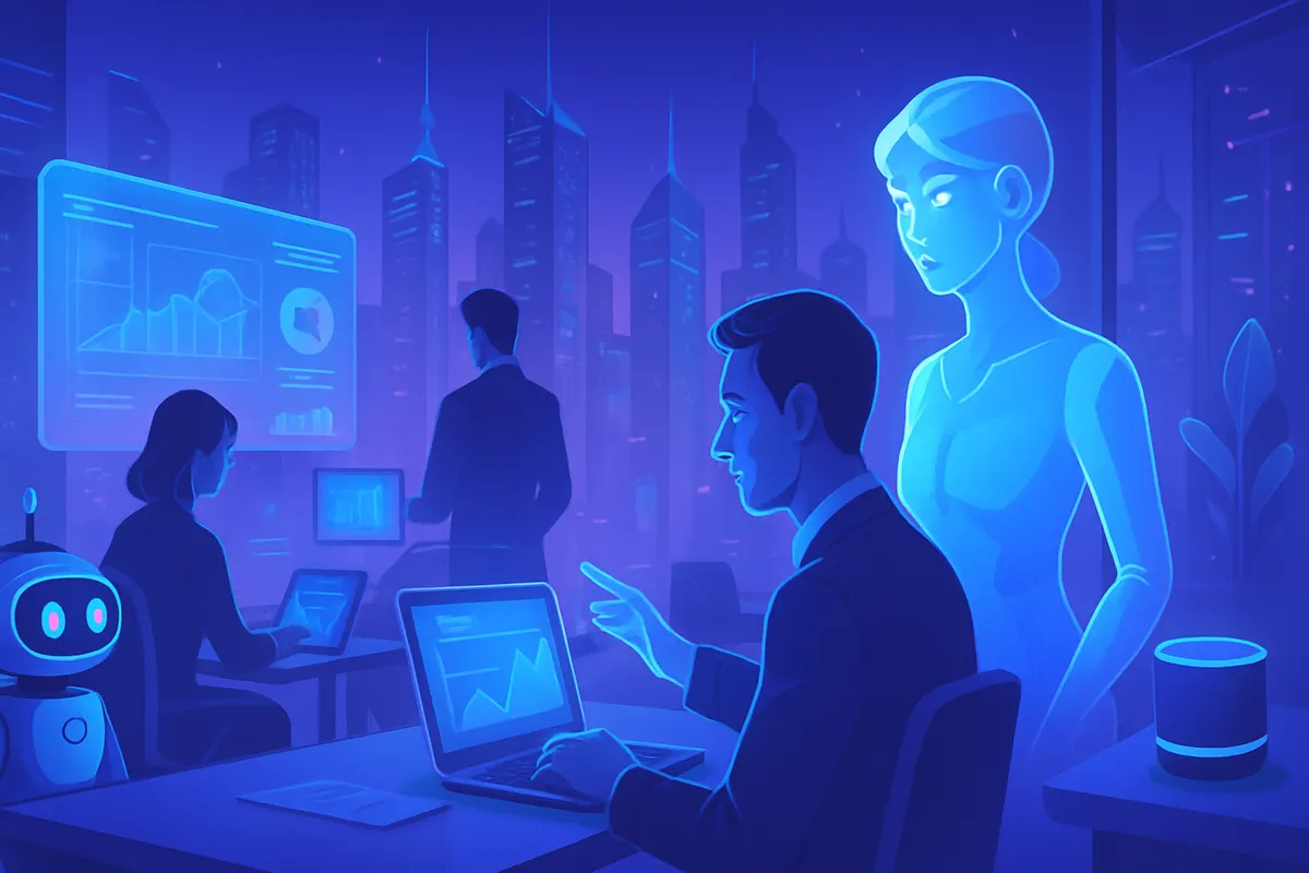 Une responsable examine les actions proposées par un agent d’IA dans un environnement de travail connecté.